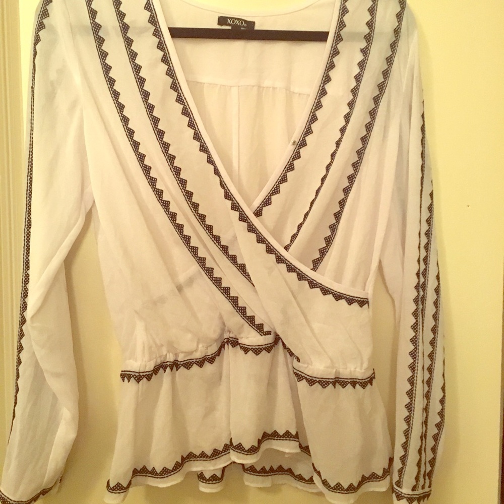 Cute Printed Wrap Top